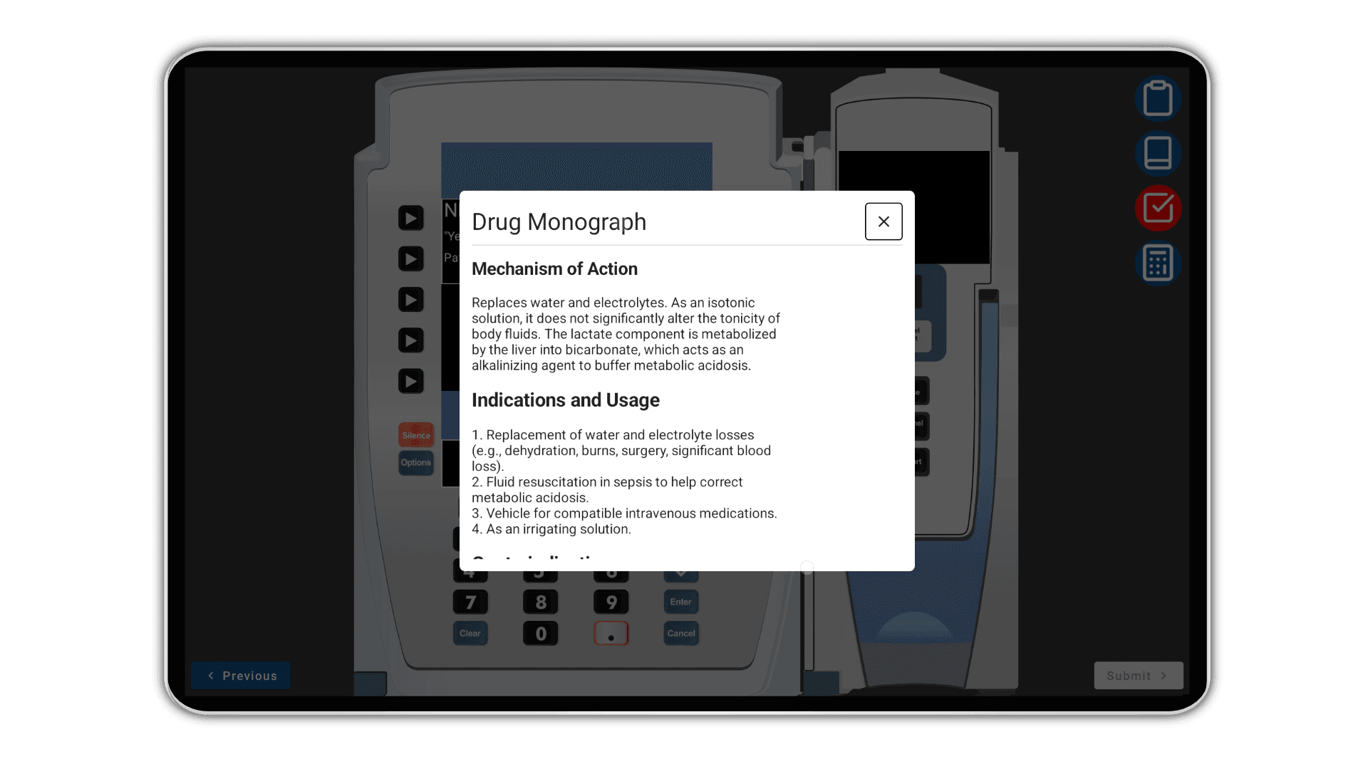 InfusionIQ Drug Monograph Interface